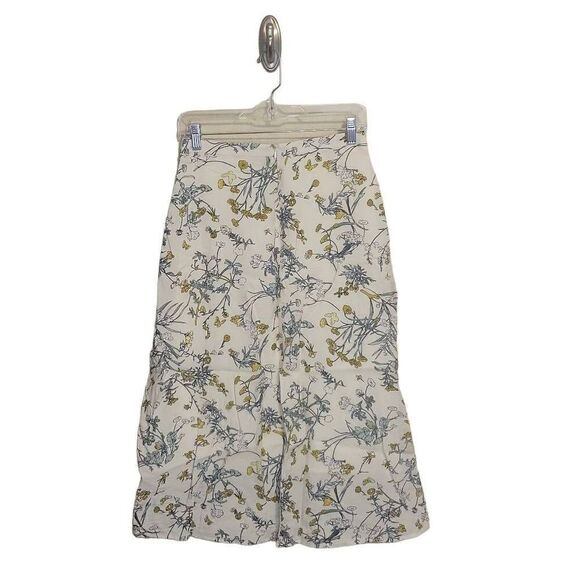 Floral Gathered Double Button Midi Skirt - Picture 2 of 6